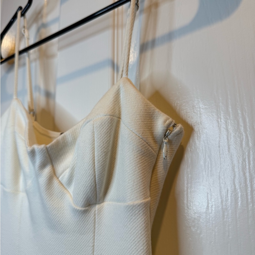 Free People Ivory/White Wide Leg Bustier Jumpsuit Size XS - Picture 6 of 9